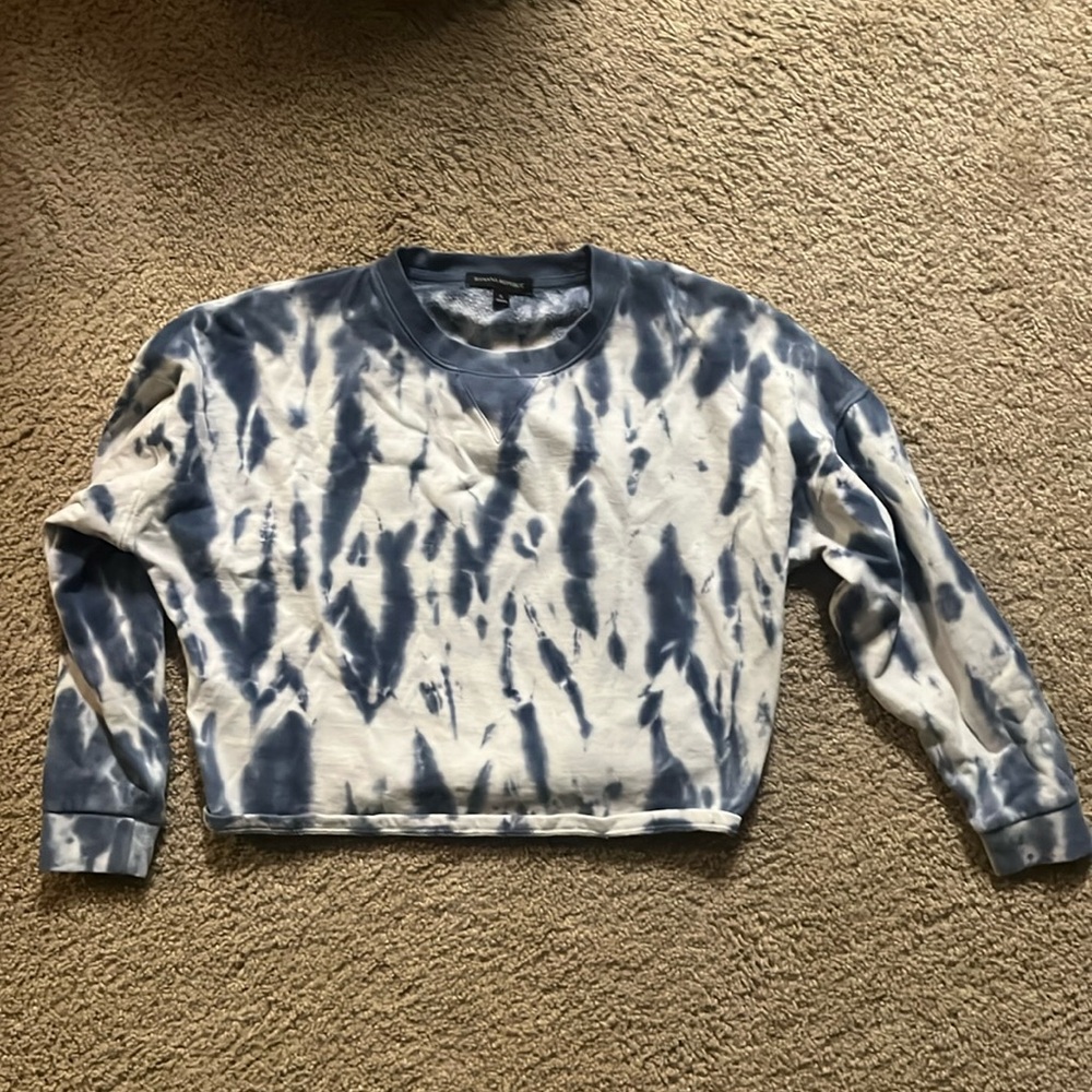 Banana Republic Cropped Tie Dye Sweatshirt Size Small